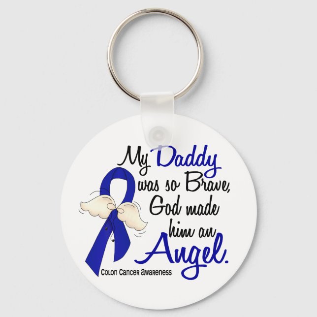 Llavero Cáncer de colon de Angel 2 Daddy (Anverso)