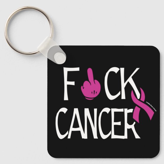 Llavero CÁNCER DE F#CK... Cáncer de mama (Anverso)