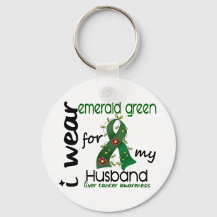 Llavero Cáncer de Hígado Llevo Verde Esmeralda Por Mi Espo