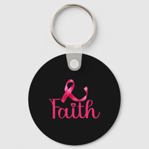 Llavero Cáncer de mama Cinta rosa Cinta de pecho Faith Des