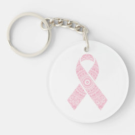 Llavero Cáncer de mama de Cinta de Mandala Rosa | Keychain
