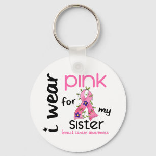 Llavero Cáncer de Mama Llevo Rosa Por Mi Hermana 43