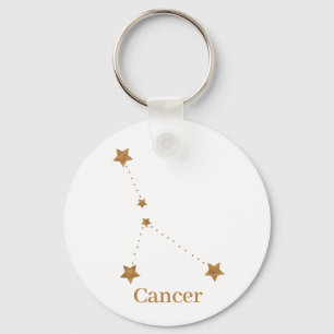 Llavero Cáncer de oro de Rótulo Zodiaco moderno   Agua de 