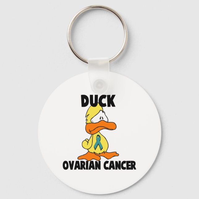 Llavero Cáncer de ovario en patos (Anverso)