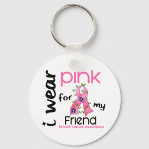Llavero Cáncer de pecho LLEVO el ROSA PARA MI AMIGO 43
