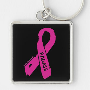 Llavero Cáncer de pecho rasgado Badass/de la cinta…