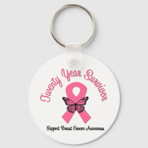 Llavero Cáncer de pecho superviviente de 20 años