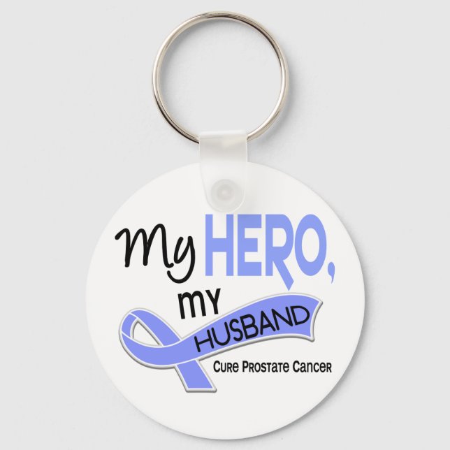 Llavero Cáncer de próstata MI HÉROE, MI ESPOSO 42 (Anverso)