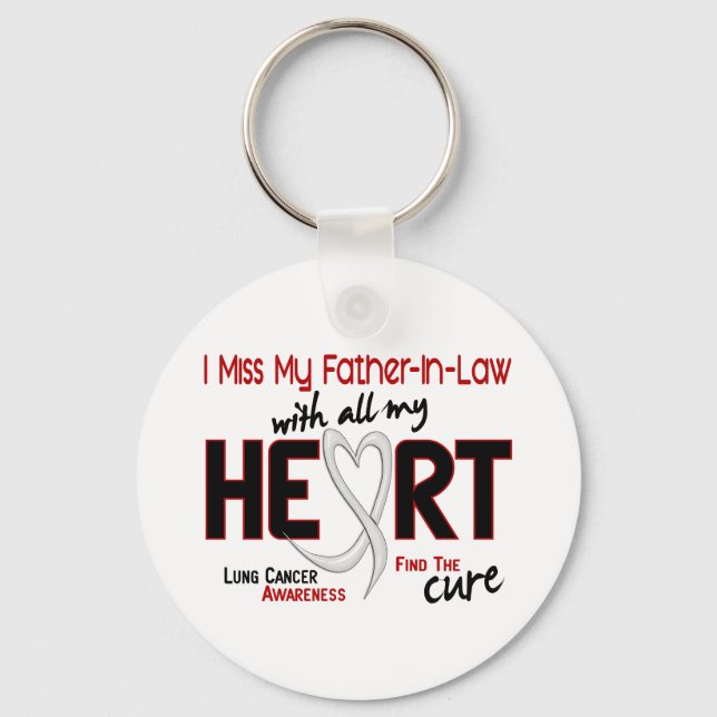 Llavero Cáncer de pulmón que extraño a mi suegro (Anverso)