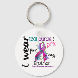 Llavero Cáncer de tiroides llevo la cinta para mi Brother