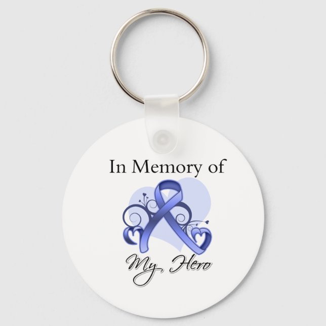 Llavero Cáncer esofágico en memoria de mi héroe (Anverso)