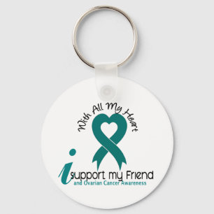 Llavero Cáncer ovárico apoyo a mi amigo