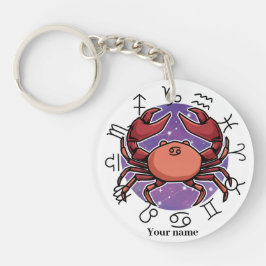 Llavero Cancer Pisces Zodiac Acrylic Keychain