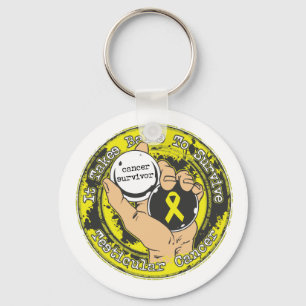 Llavero Cáncer testicular toma bolas para sobrevivir