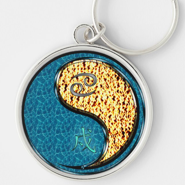 Llavero Cáncer y perro de bomberos (Frente)