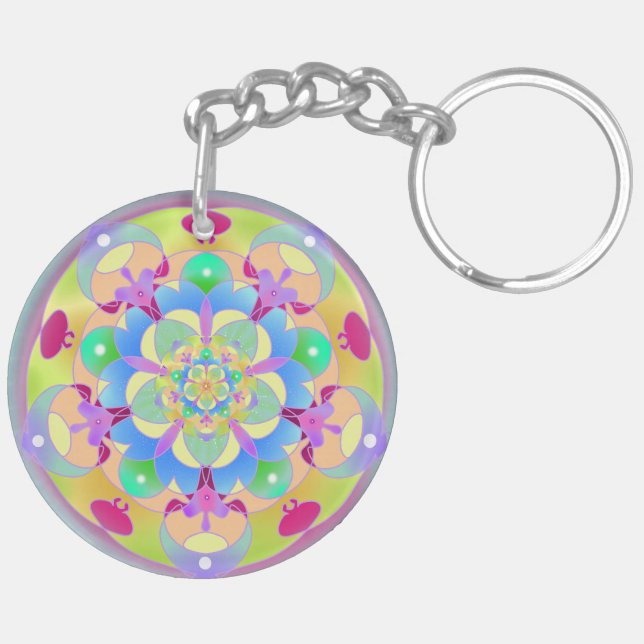 Llavero Canción arcoiris Mandala (Izquierda Bajo)