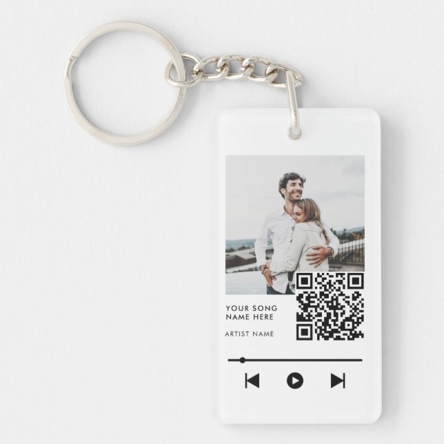 Llavero Canción personalizada de amor de pareja de fotos (Frente)