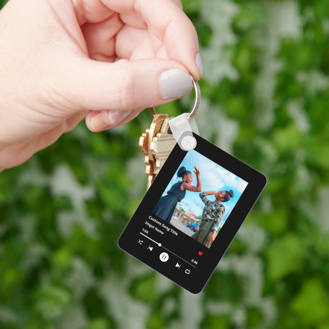 Llavero Canción Personalizado de la foto de las hermanas (Mano)