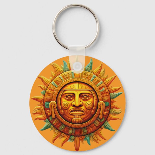 Llavero Cancún Mayo Sol Dios Viaje México (Anverso)