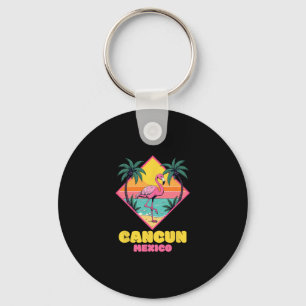 Llavero Cancun México Recuerdo Flamenco Familia Igualación