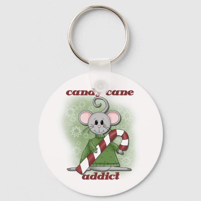 Llavero Candy Cane Addict Tshirts y regalos (Anverso)
