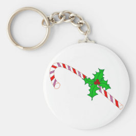 Llavero Candy Cane con Holly Design en Keychain
