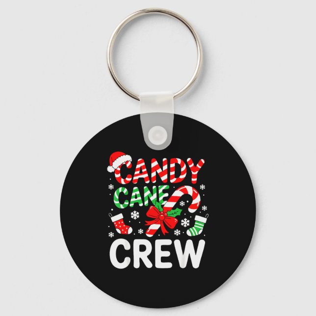 Llavero Candy Cane Crew Shirt Adult Men Women Kids Christm (Anverso)