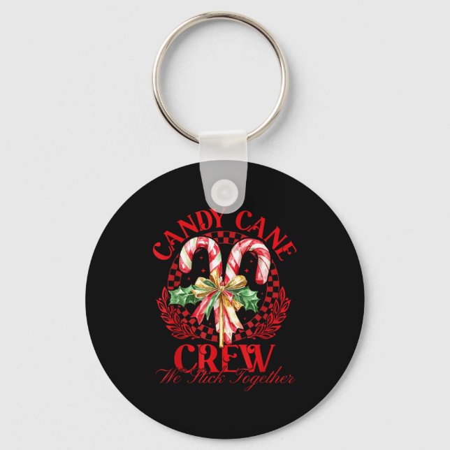 Llavero Candy Cane Crew We Stick Together Christmas Costum (Anverso)