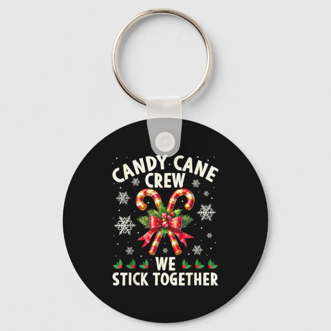 Llavero Candy Cane Crew We Stick Together Christmas Costum (Anverso)