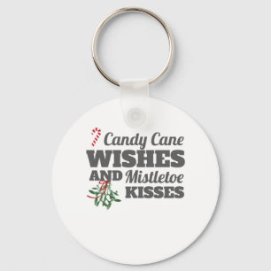 Llavero Candy Cane quiere y Mistletoe besa a Navidades G