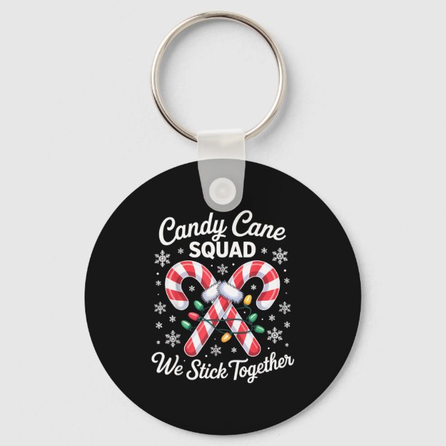 Llavero Candy Cane Squad Cute Christmas Matching Design  (Anverso)
