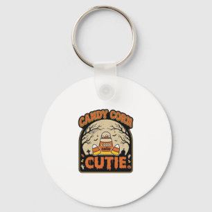 Llavero Candy Corn Cutie Diseño Vector Vintage Halloween_1