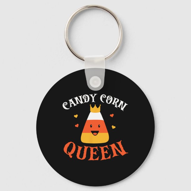 Llavero Candy Corn Queen Halloween Fiesta Cute Costume Fun (Anverso)