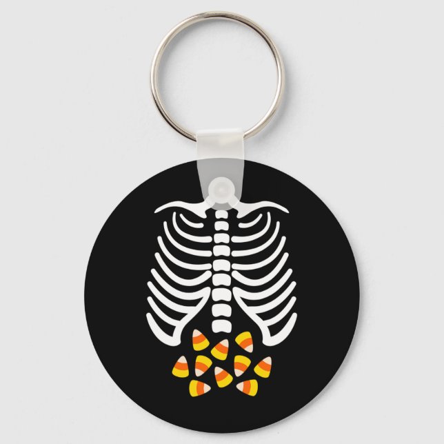 Llavero Candy Corn Skeleton Cage Halloween Costume (Anverso)