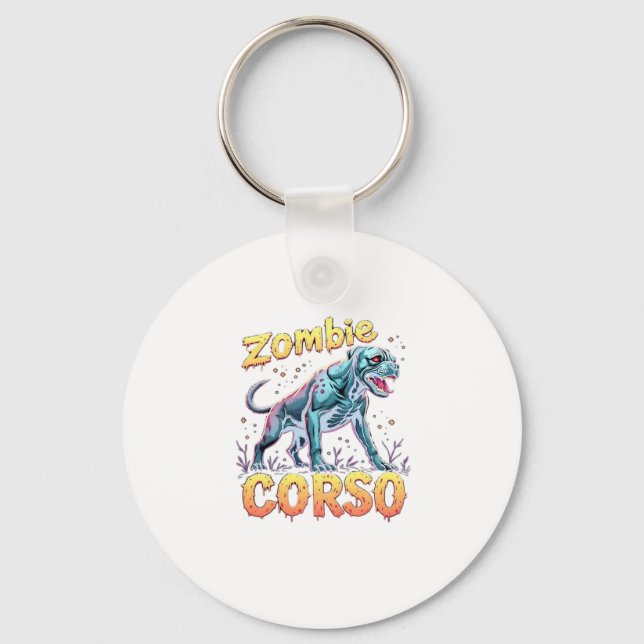 Llavero Cane Corso Italiano Mastiff Zombie Dog Halloween E (Anverso)