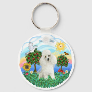 Llavero Caniche (blanco #14)
