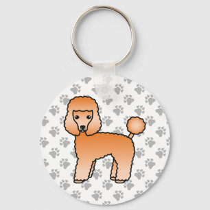 Llavero Caniche Toy Albaricoque Perro De Dibujos Animados 