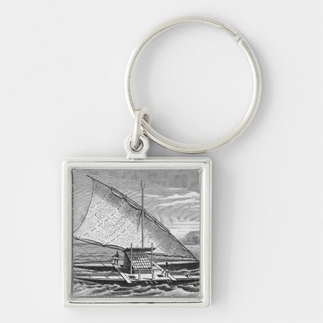 Llavero Canoa doble del Fijian de la historia de (Frente)