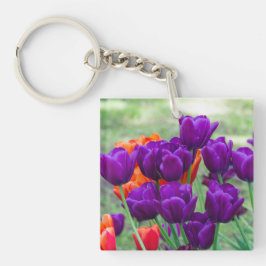 Llavero Cañón de tulipanes morado oscuro