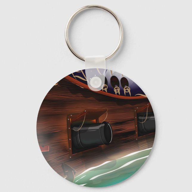 Llavero Cañón marinero de madera (Anverso)