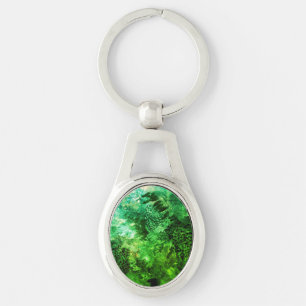 Llavero Capas de cristales verdes