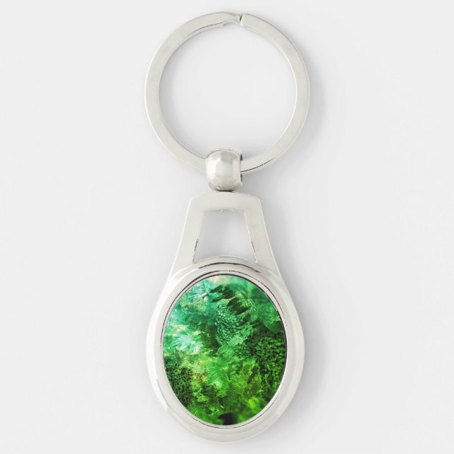 Llavero Capas de cristales verdes (Anverso)