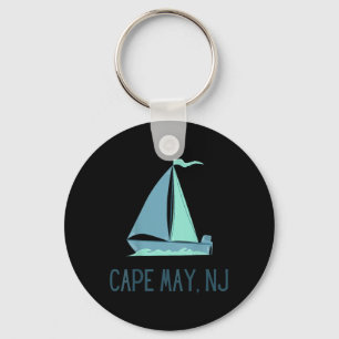 Llavero Cape May Nueva Jersey Vela Barco de Vela Playa