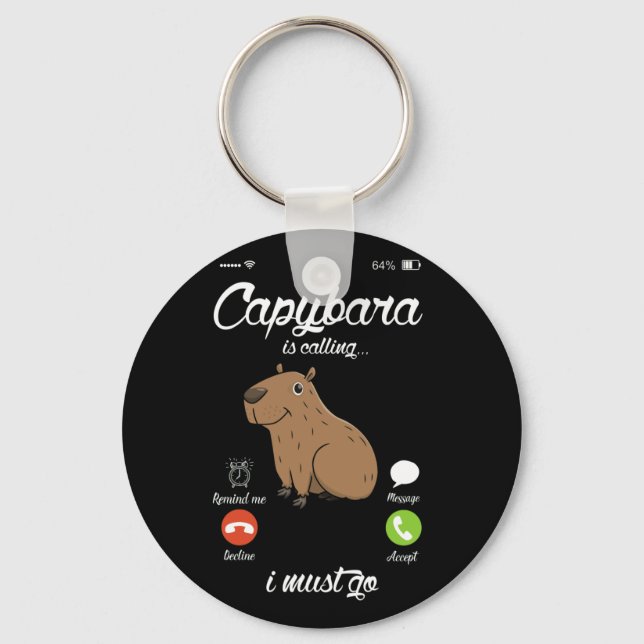 Llavero Capibara Llama A Capibara Rodent Animal Lover (Anverso)