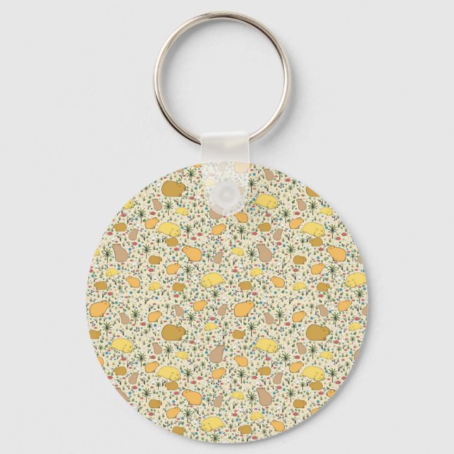 Llavero Capibaras en amarillo (Anverso)