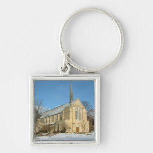Llavero Capilla Harbison en invierno en el Grove City Coll