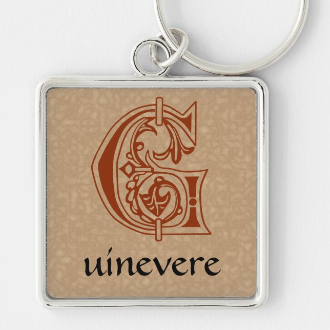 Llavero Capital decorativa Botánica Medieval G (Frente)