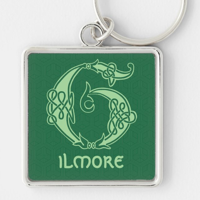 Llavero Capital decorativa G del nudo celta del siglo XVI (Frente)