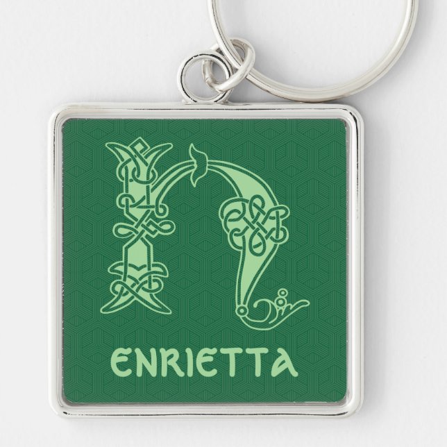 Llavero Capital decorativa H del nudo celta del siglo XVI (Frente)