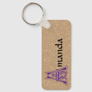 Llavero Capital decorativo rectangular A